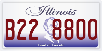 IL license plate B228800