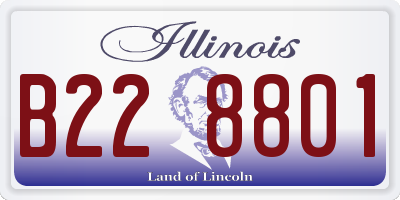 IL license plate B228801