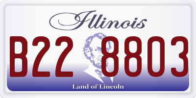 IL license plate B228803