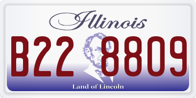 IL license plate B228809