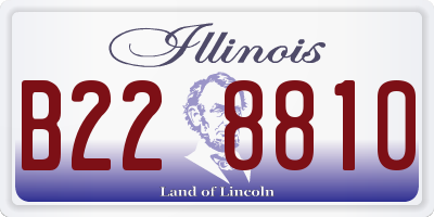 IL license plate B228810