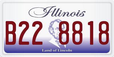 IL license plate B228818