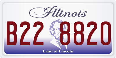 IL license plate B228820