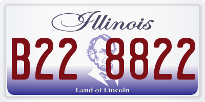 IL license plate B228822