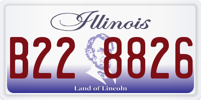 IL license plate B228826