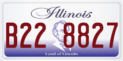 IL license plate B228827