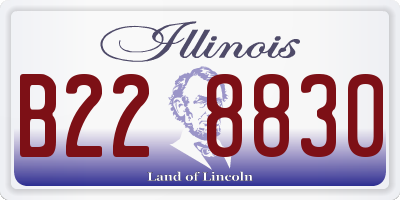 IL license plate B228830