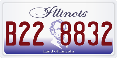 IL license plate B228832