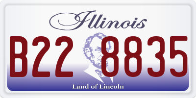 IL license plate B228835
