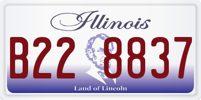 IL license plate B228837