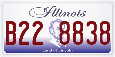 IL license plate B228838