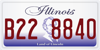 IL license plate B228840