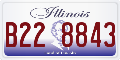 IL license plate B228843