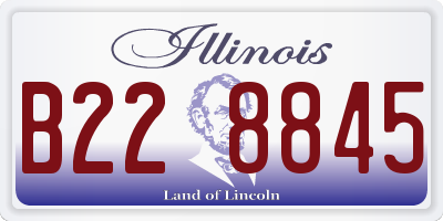 IL license plate B228845