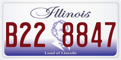 IL license plate B228847