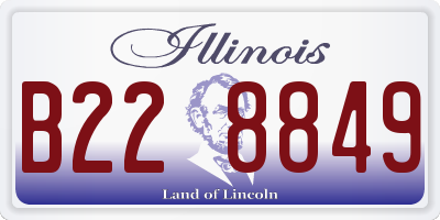 IL license plate B228849