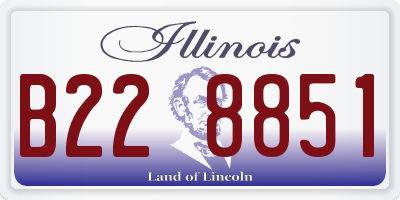 IL license plate B228851