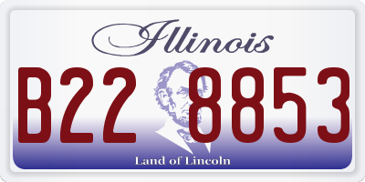 IL license plate B228853