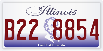 IL license plate B228854