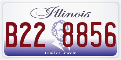 IL license plate B228856