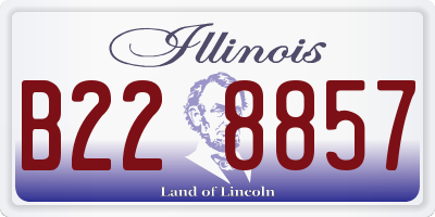 IL license plate B228857