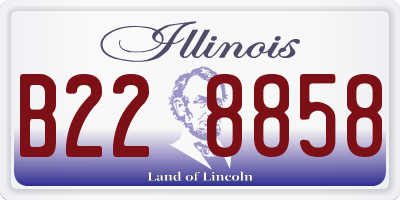 IL license plate B228858