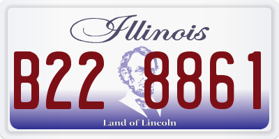 IL license plate B228861