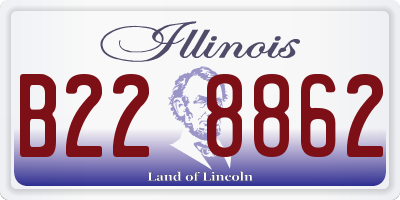 IL license plate B228862