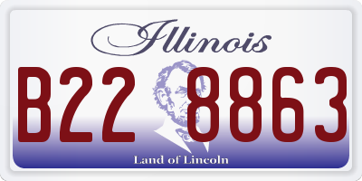 IL license plate B228863