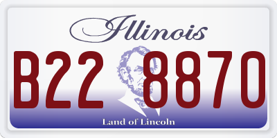 IL license plate B228870