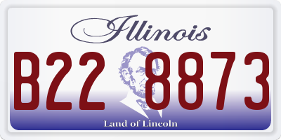 IL license plate B228873
