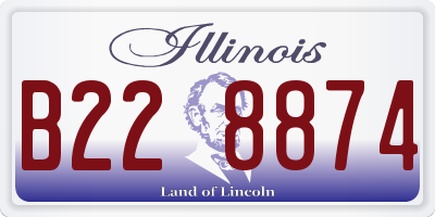IL license plate B228874
