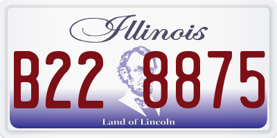 IL license plate B228875