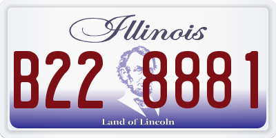 IL license plate B228881
