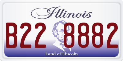IL license plate B228882