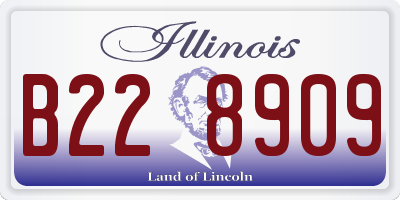 IL license plate B228909