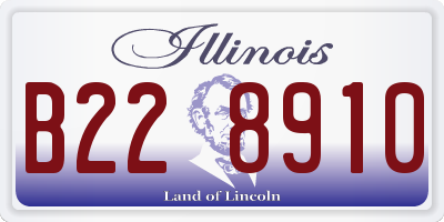 IL license plate B228910