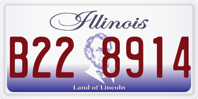 IL license plate B228914
