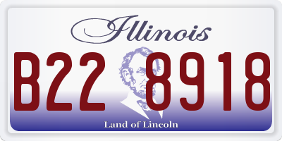 IL license plate B228918