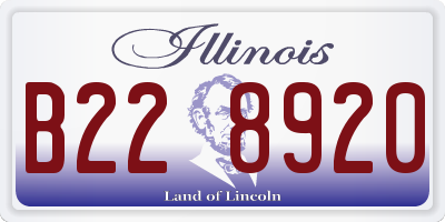 IL license plate B228920