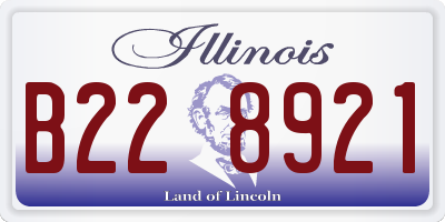 IL license plate B228921