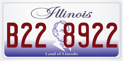 IL license plate B228922