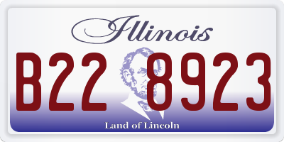 IL license plate B228923