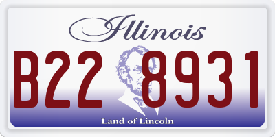 IL license plate B228931