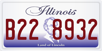 IL license plate B228932