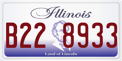IL license plate B228933