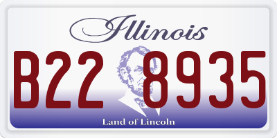 IL license plate B228935