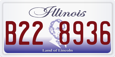 IL license plate B228936