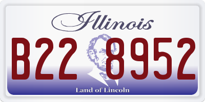 IL license plate B228952