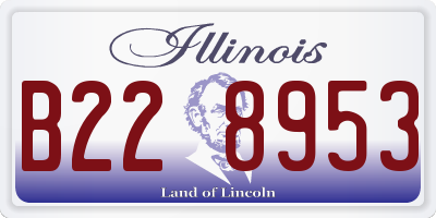 IL license plate B228953